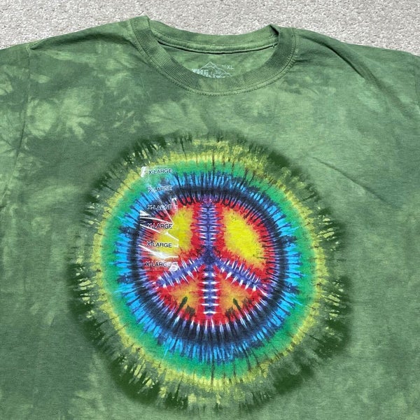 Peace Earth T Shirt Youth XL Kids Boys The Mountain Tie Dye Nature Music Retro