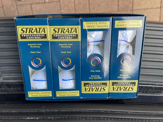 STRATA Professional Control Golf Balls Set Of  4 Sleeves  12 Balls