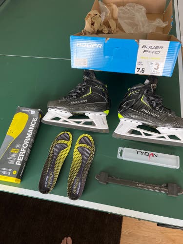Used Bauer Size 7.5 Fit 3 Pro Hockey Goalie Skates