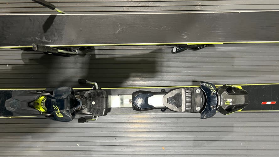 Used Unisex 2022 Fischer 180 cm Racing RC4 World Cup GS Skis With Bindings Max Din 13