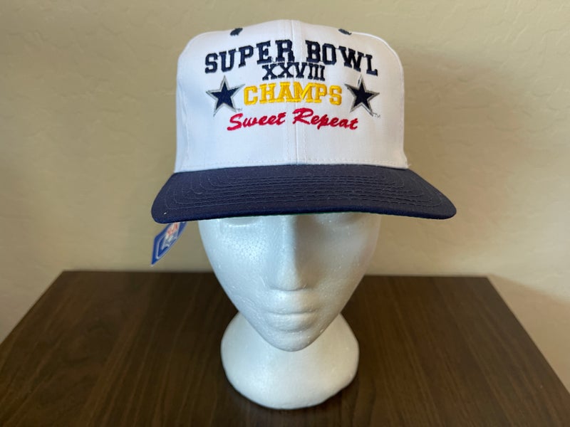 Vintage Dallas Cowboys Back To Back Champions Snapback Hat Adjustable Logo  7 Super Bowl XXVIII