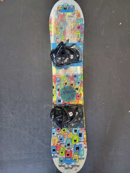 Used Burton Chopper 110 Cm Boys' Snowboard Combo
