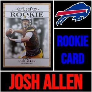 JOSH ALLEN Buffalo Bills 2018 Leaf Wyoming Cowboys Football RC Rookie Card #RA-02