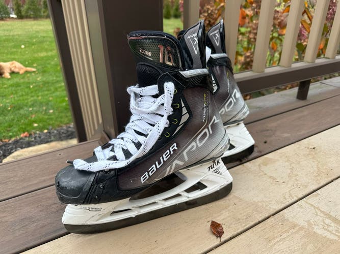 Pro Stock Bauer Vapor Hyperlite Skates - Size 8.5 Fit 2; With Steel