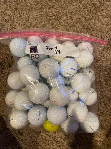 Used Titleist 50 Pack Pro V1x Balls