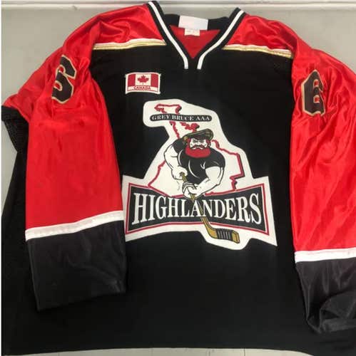 Athletic Knit Grey Bruce Highlanders XL game jersey