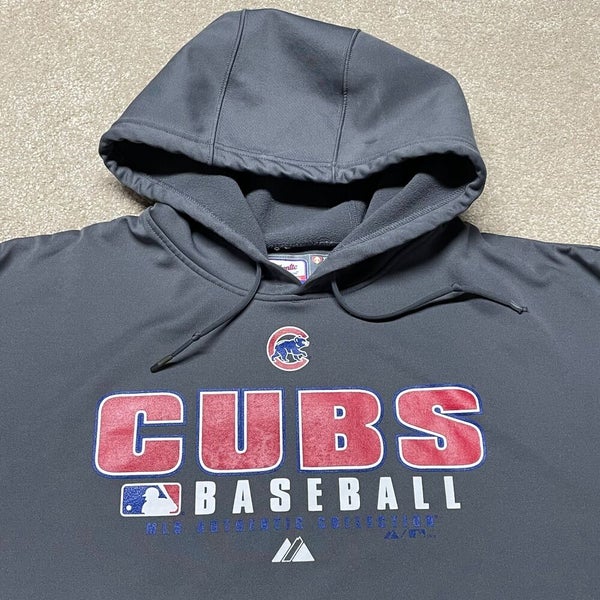 MLB, Tops, Chicago Cubs Gray Hooded Sweatshirt