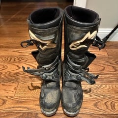 Black Used Alpinestars Boots SIZE 10US