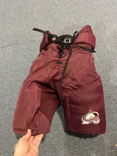Game Used CCM HP45 Pro Stock Pants Colorado Avalanche Reverse Retro Pateryn Large