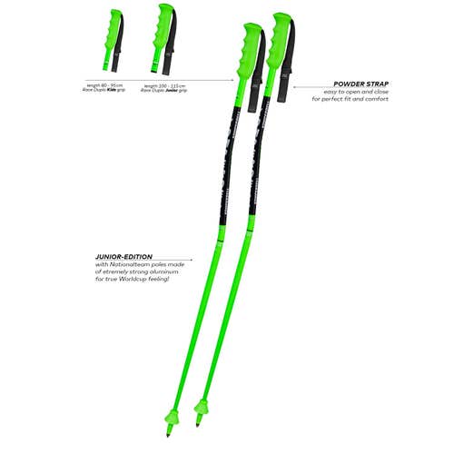 new Komperdell  NT Junior SG Ski Race Poles - 90 cm - GS Bend kids