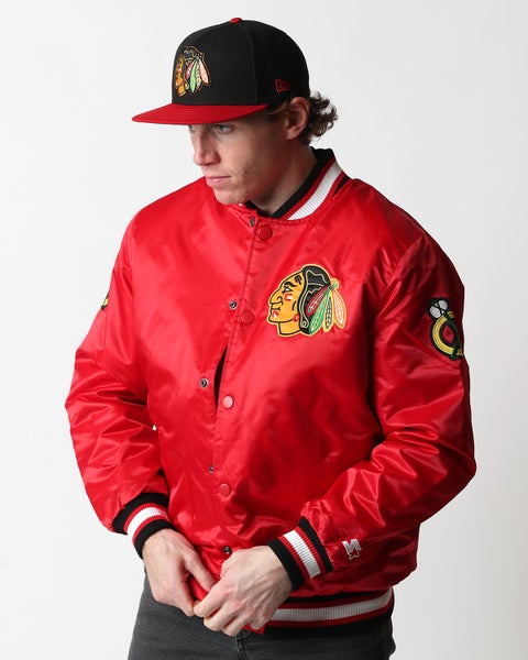 Vintage 90s Starter Chicago Blackhawks Pullover Hoody Jacket Kids Youth  X-Large