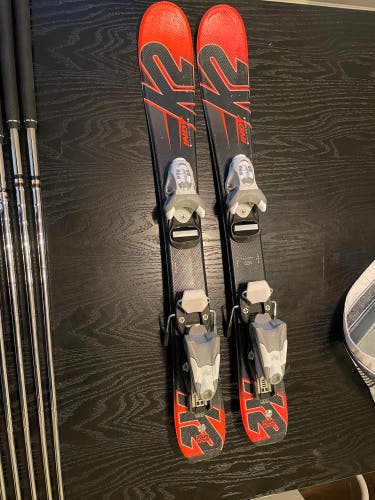 Kid's K2 Indy 76 cm Skis With Bindings
