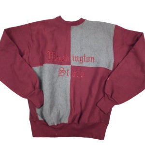 Vintage 90s Washington State Cougars Crewneck Sweatshirt. Large. Red and grey