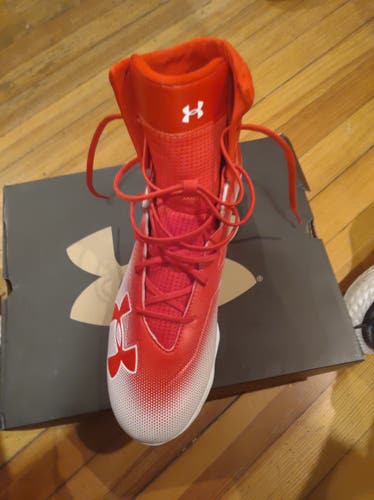 New Men's Size 12 (Women's 13) Molded Cleats Under Armour High Top Highlight