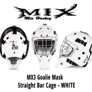 Mix Hockey MX-3 Senior Goalie Mask - White