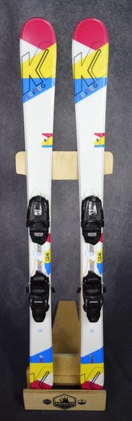 NEW K2 LUV BUG SKIS SIZE 124 CM WITH MARKER BINDINGS