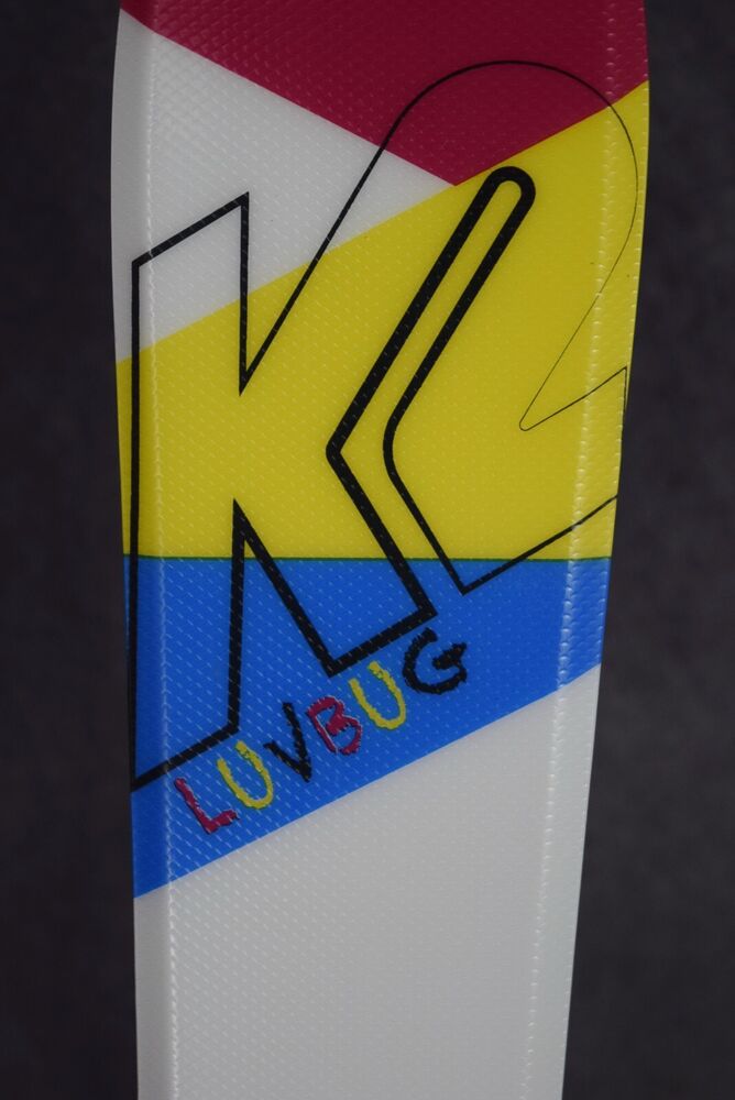 NEW K2 LUV BUG SKIS SIZE 124 CM WITH MARKER BINDINGS