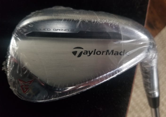 New Men's TaylorMade Right Handed Milled Grind 2 -- Chrome -- Wedge Stiff Flex 56° Steel Shaft