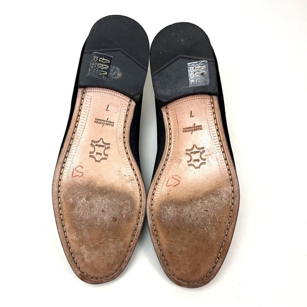 Hawes Curtis Venetian Suede Velvet Loafers Black Dress Shoes Size 7 UK 7.5 US |