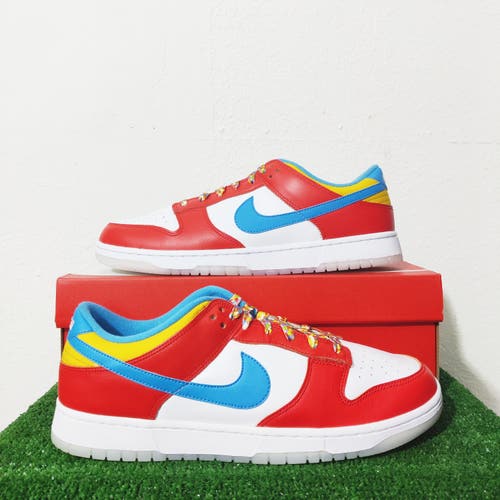 Nike Dunk Low QS LeBron James Fruity Pebbles Red White Blue DH8009-600 Size 12.5