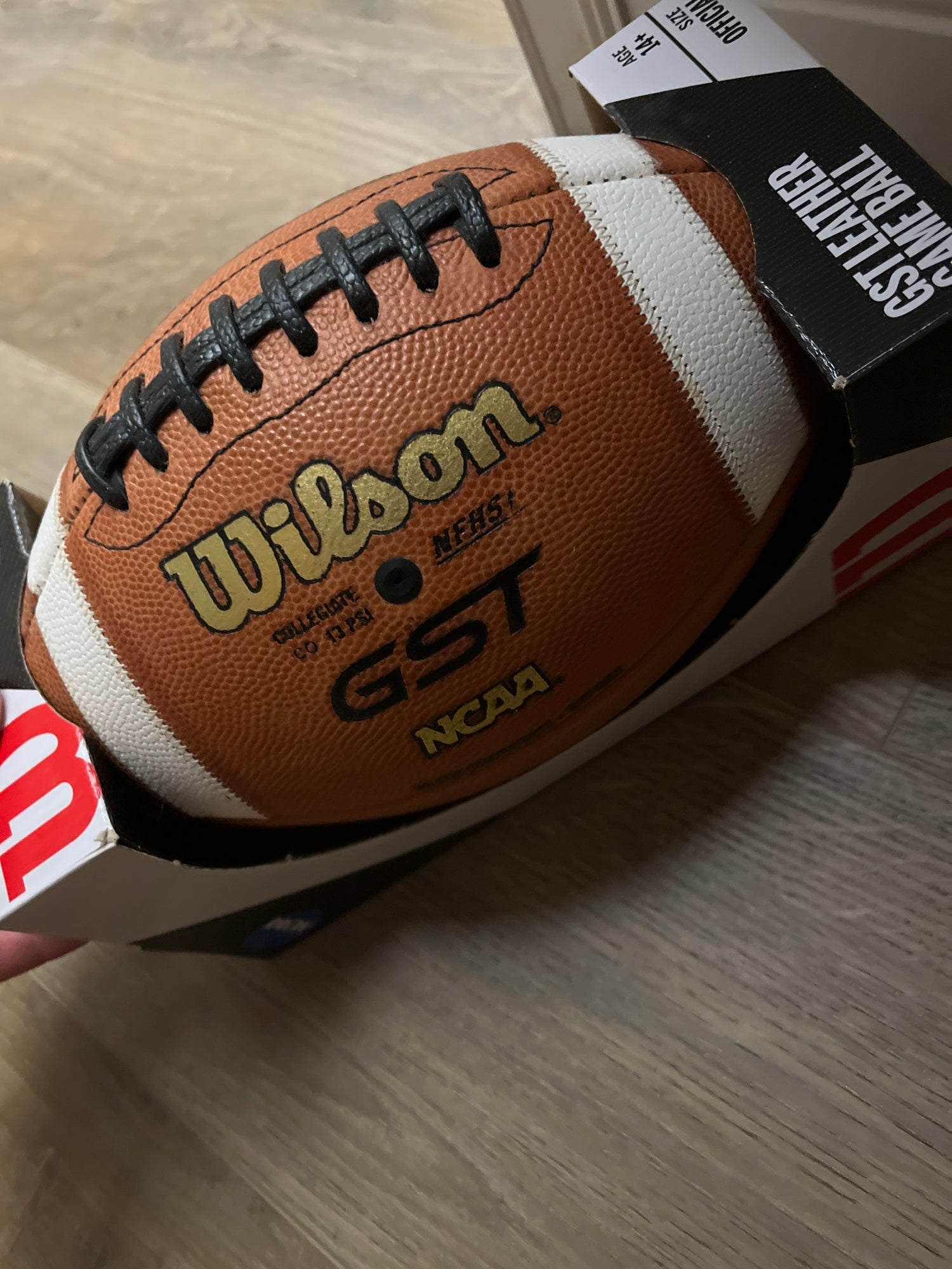 WILSON GST Leather Game Football