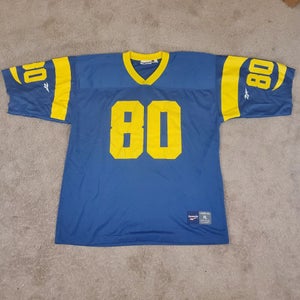 Reebok St. Louis Rams Isaac Bruce #80 NFL Blue Jersey Men's Size XL