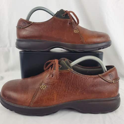 Dunham Brown Lace Up Casual Shoes Abzorb Soles Womans Size 10AA Narrow WR5604BR