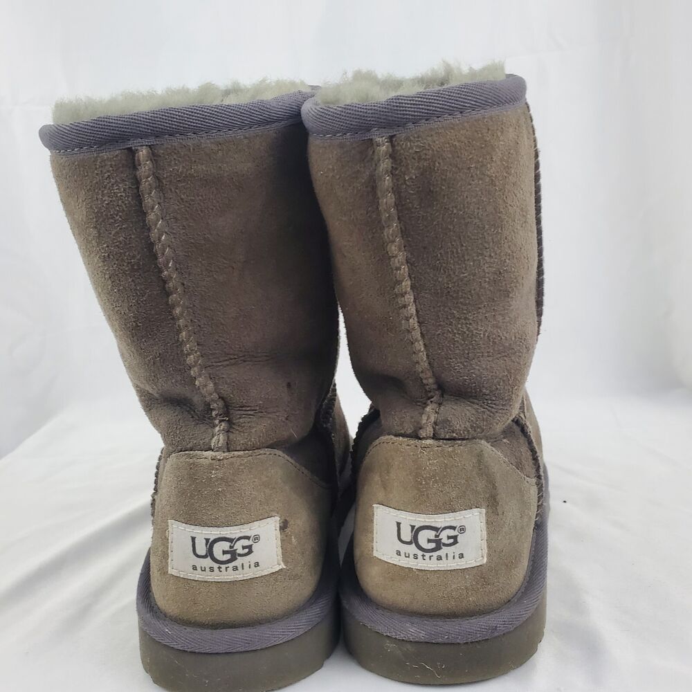 Suede Sheepskin Snow Boots Size 