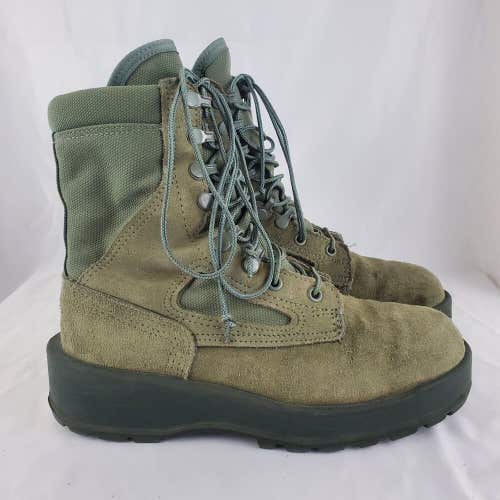 Wellco Air Force TW Combat Flight Boots Size 7 Suede Vibram Military Sage Green