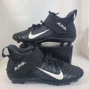 Nike Alpha Menace Varsity AQ8154 001 Black/White Football Cleats Mens Size 10.5