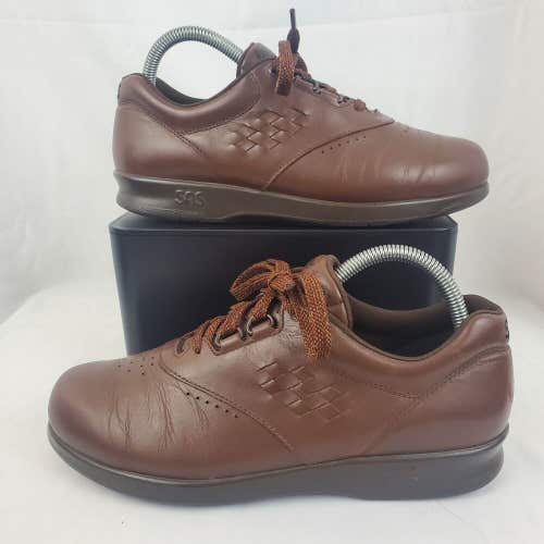 SAS Free Time Oxford Tripad Comfort Walking Shoe Brown Leather Womens Size 7.5 M