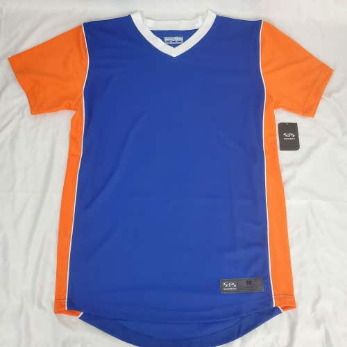 Boombah Sports Shirt 100% Polyester Blue Orange New With Tags Mens Size Medium