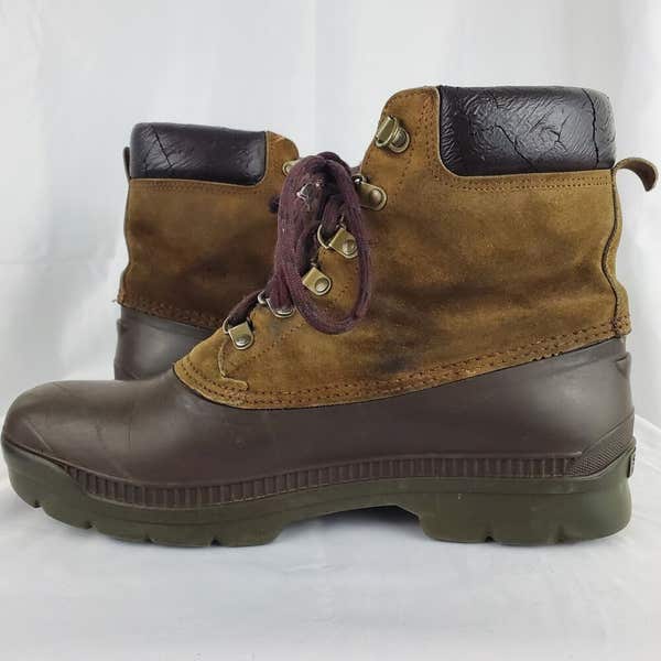Sorel Winter Snow Rubber Leather Duck Boots Felt Lining Lace  display picture 3