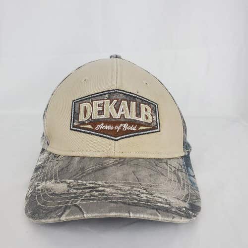 Dekalb Seed Strapback Camouflage Realtree Hat K-Products Cap 100% Cotton Logo