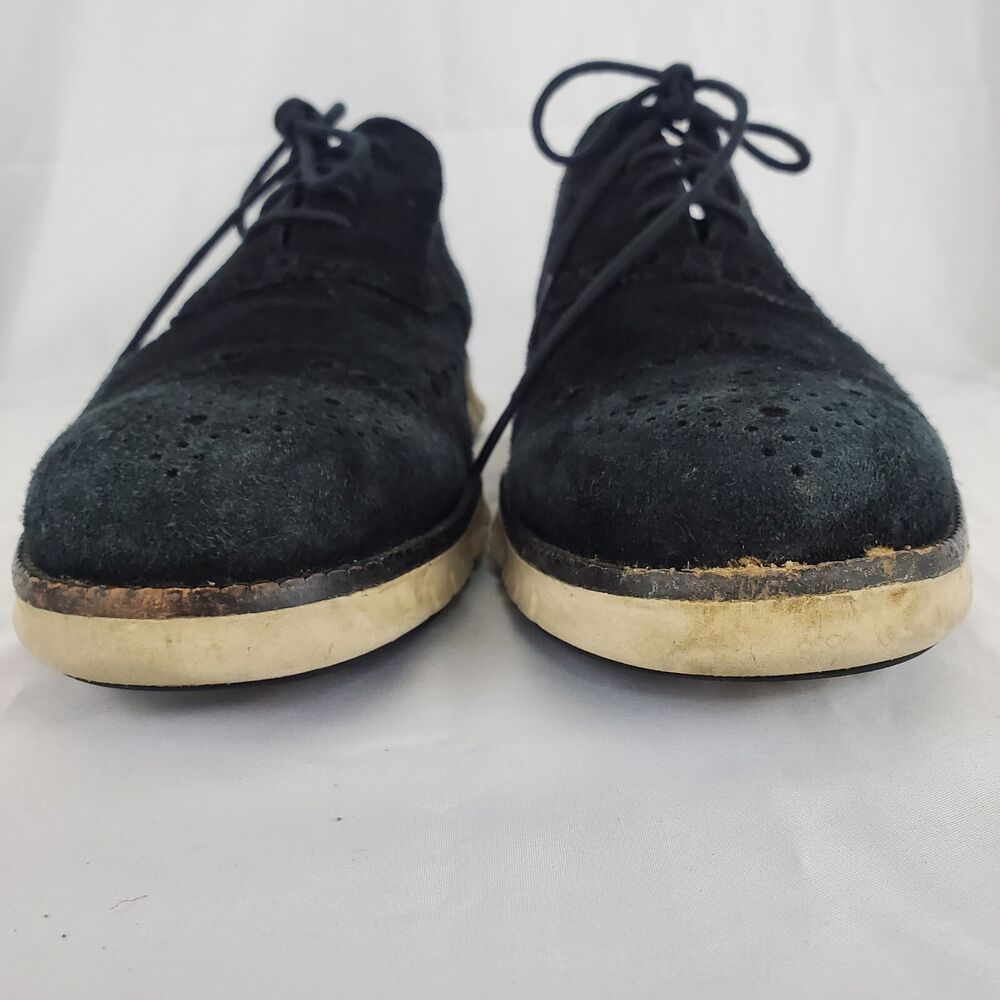 Cole Haan Mens ZeroGrand Oxford Casual Shoes Black Suede  display picture 1