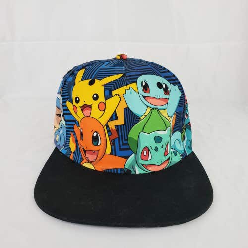 Pokémon Pikachu & Friends Snapback Gamer Hat Flatbill Character Cap One Size
