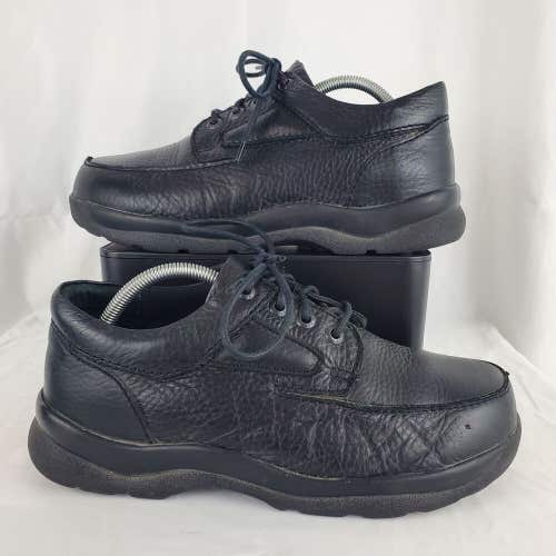 Aetrex Apex Ariya Oxford Shoes Black Leather Lace Up Split Toe Mens 9 Wide