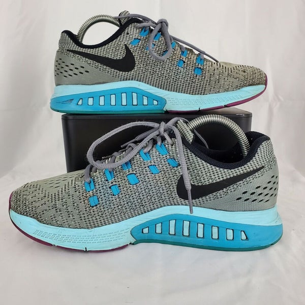 Nike Women's Air Zoom Structure Running Shoe Gray Blue Purple Size |