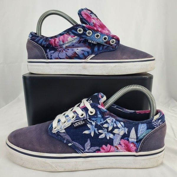 Vans Old Skool Purple and Floral Casual Athletic Shoes Size 7 | SidelineSwap