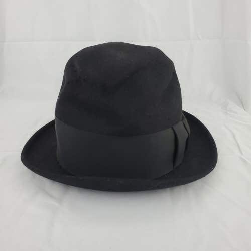 Vintage Morrison Hats Black Fedora Bowler Mens