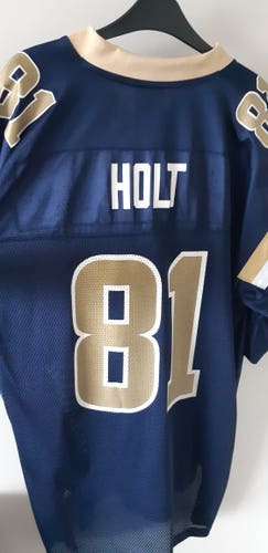 Blue Reebok Rams Jersey, Holt #81, size Large