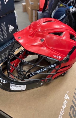 Cascade CPV-R LAX lacrosse Used Red Helmet cpv cpvr r s