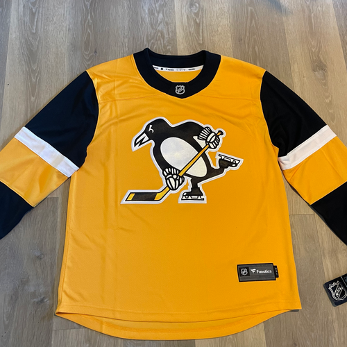 Pittsburgh Penguins Mens Fanatics Breakaway Alternate Jersey Large Gold Stitched