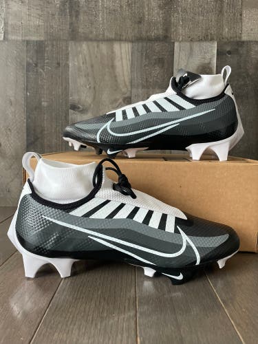 Nike Vapor Edge Pro 360 Size 8 Mens Black White Grey Football Cleats
