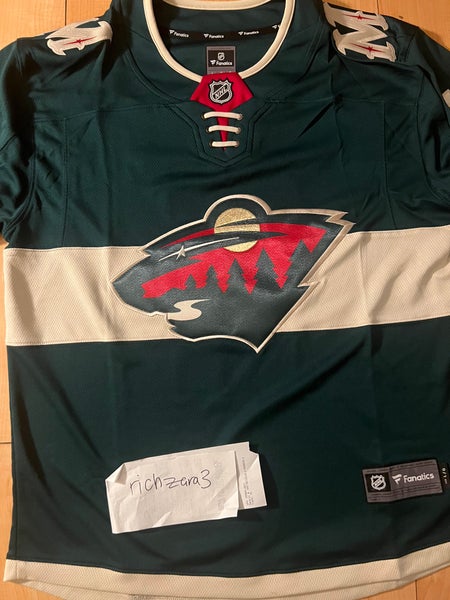 Reebok Zach Parise Minnesota Wild Word Mark NHL Jersey Green