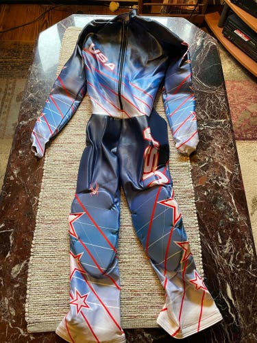 New Medium Spyder US Ski Team Speed Suit Padded