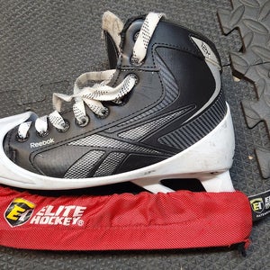 Junior Used Reebok 12K Hockey Goalie Skates Regular Width Size 4