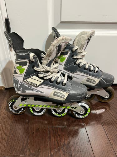Used Mission Inline Skates Adjustable Youth Size 10-1
