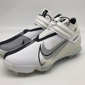 New Nike Force Zoom Trout 7 Men's White Black Baseball Cleats CI3134-102 Size 13