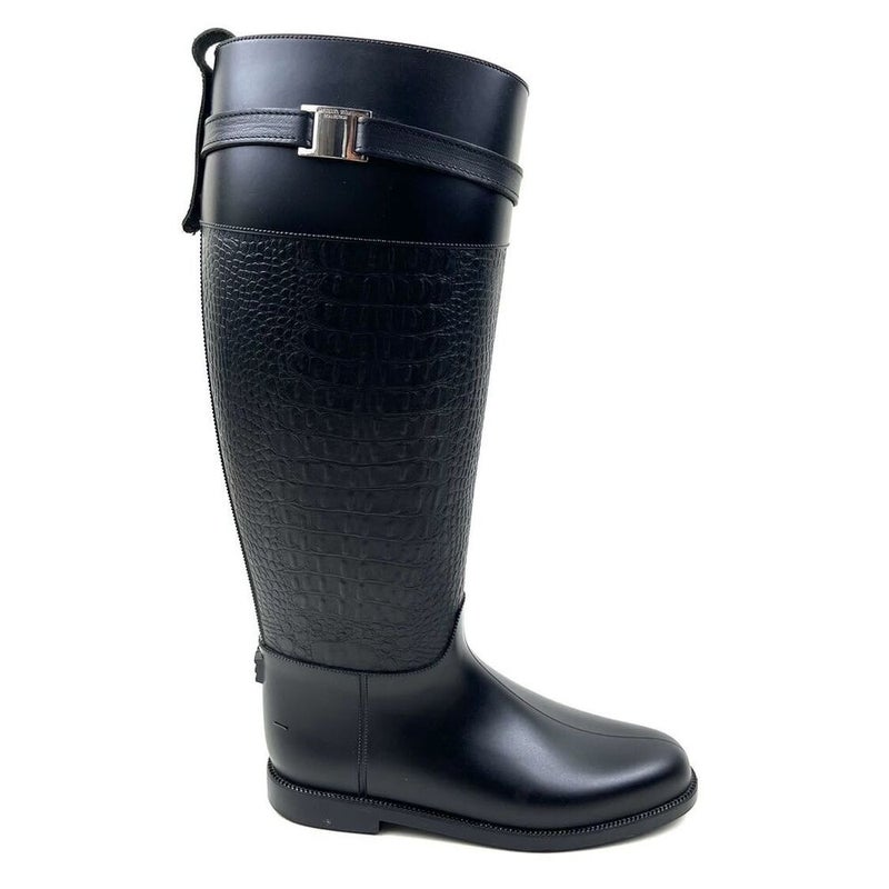 Buy the Michael Kors Women's Black Rubber Rain Boots Size 9